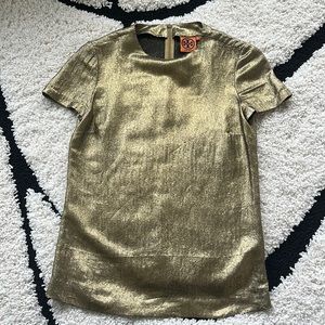 Metallic Gold Tory Burch Top (0)